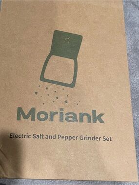 Moriank Electric Salt and Pepper Grinder Set